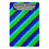 Green Blue abstrakt 3D Regenbogenmuster Mini Klemmbrett (Vorderseite)