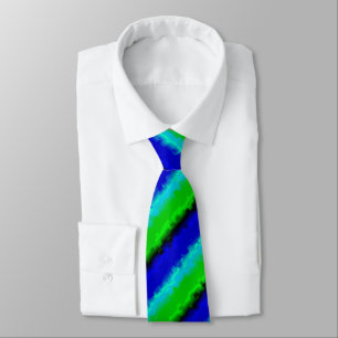 Green Blue abstrakt 3D Regenbogenmuster Neck Tie Krawatte