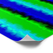 Green Blue abstrakt 3D Regenbogenmuster Poster (Ecke)