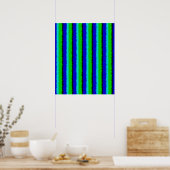 Green Blue abstrakt 3D Regenbogenmuster Poster (Küche)