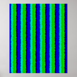 Green Blue abstrakt 3D Regenbogenmuster Poster