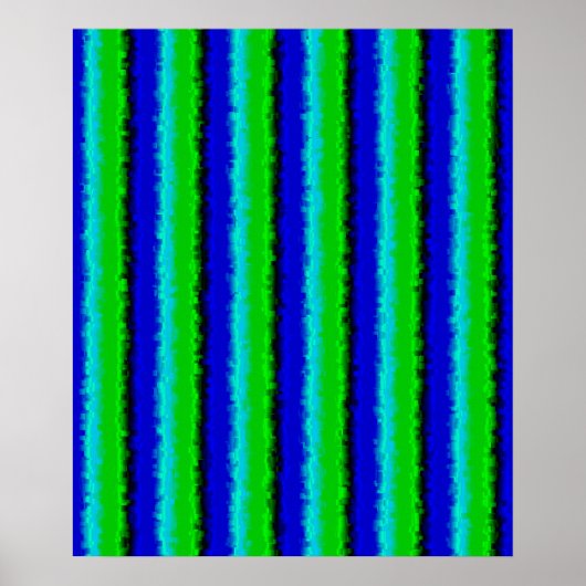 Green Blue abstrakt 3D Regenbogenmuster Poster (Vorne)