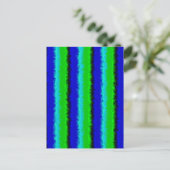 Green Blue abstrakt 3D Regenbogenmuster Postkarte (Stehend Vorderseite)