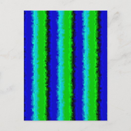 Green Blue abstrakt 3D Regenbogenmuster Postkarte (Vorderseite)
