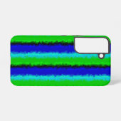 Green Blue abstrakt 3D Regenbogenmuster Samsung Galaxy Hülle (Rückseite (Horizontal))