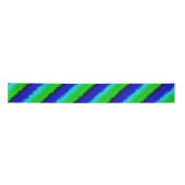 Green Blue abstrakt 3D Regenbogenmuster Satinband (Vorderseite)