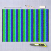 Green Blue abstrakt 3D Regenbogenmuster Seidenpapier (Handwerk)