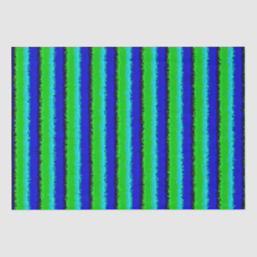 Green Blue abstrakt 3D Regenbogenmuster Seidenpapier (Vorderseite)
