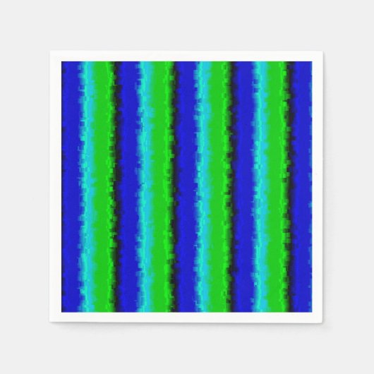 Green Blue abstrakt 3D Regenbogenmuster Serviette (Vorderseite)
