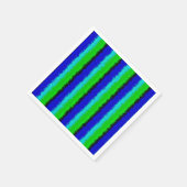 Green Blue abstrakt 3D Regenbogenmuster Serviette (Ecke)