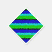 Green Blue abstrakt 3D Regenbogenmuster Serviette (Ecke)