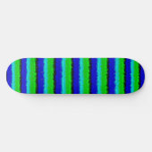 Green Blue abstrakt 3D Regenbogenmuster Skateboard (Horizontal)