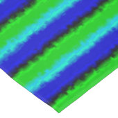 Green Blue abstrakt 3D Regenbogenmuster Tischdecke (Schrägansicht)
