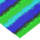 Green Blue abstrakt 3D Regenbogenmuster Tischdecke (Schrägansicht)