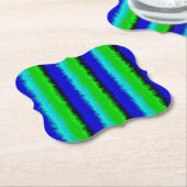 Green Blue abstrakt 3D Regenbogenmuster Untersetzer (angewinkelt)