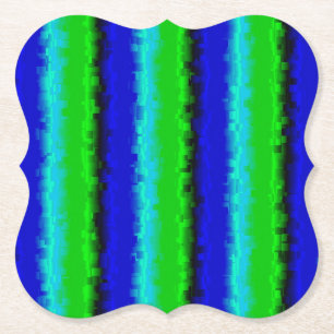 Green Blue abstrakt 3D Regenbogenmuster Untersetzer