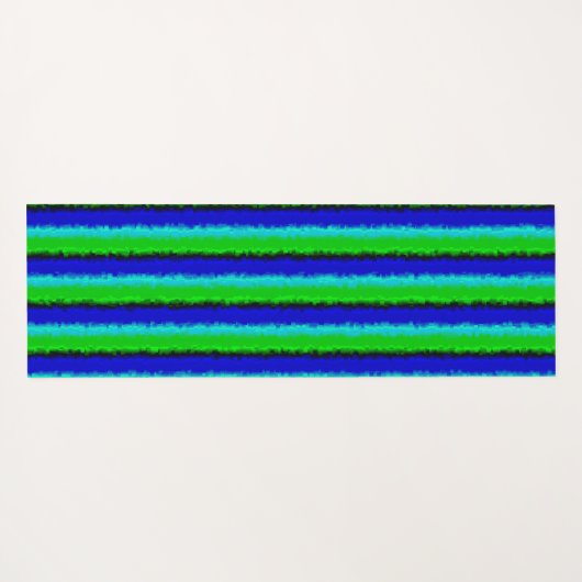 Green Blue abstrakt 3D Regenbogenmuster Yogamatte (Rückseite (Horizontal))