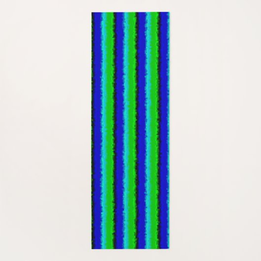 Green Blue abstrakt 3D Regenbogenmuster Yogamatte (Rückseite)