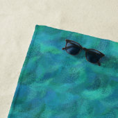 Green Blue Abstrakt Seamless Muster Strandtuch (Beispiel)