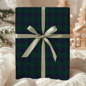 Green Blue Argyle Wrapping Paper Geschenkpapier