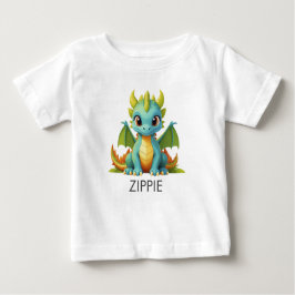 Green Blue Baby Dragon Personalisiert Baby T - Shi Baby T-shirt