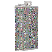 Green-Blue 'Bijoux' Textured Mosaic Tiles Pattern Flachmann (Rechts)