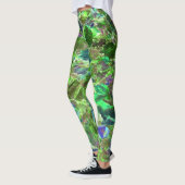 Green Blue Blätter Nature Leggings (Links)