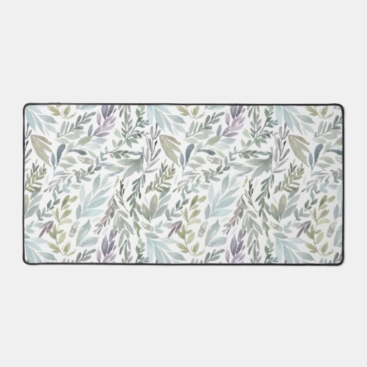 Green Blue Botanical Watercolor Schreibtischunterlage