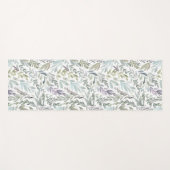 Green Blue Botanical Watercolor Yogamatte (Vorderseite (Horizontal))