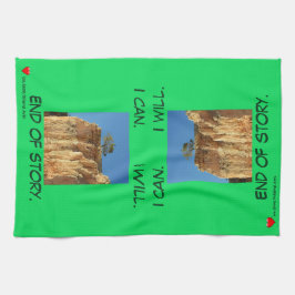 Green Blue Brown Red Tree Herz I Can Geschirrtuch