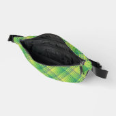 Green Blue Checker Abstract Pattern Bauchtasche (Offen)