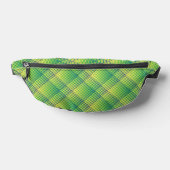 Green Blue Checker Abstract Pattern Bauchtasche (Ablage )