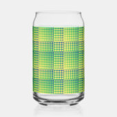 Green Blue Checker Abstract Pattern Dosenglas (Rückseite)