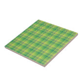 Green Blue Checker Abstract Pattern Fliese (Seite)
