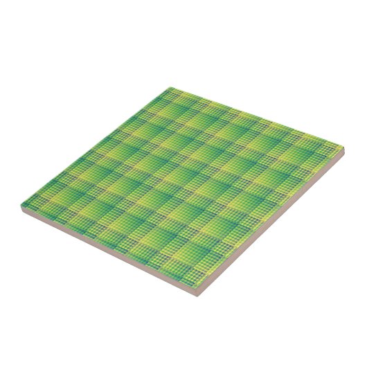 Green Blue Checker Abstract Pattern Fliese (Seite)