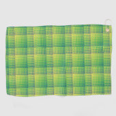Green Blue Checker Abstract Pattern Golfhandtuch (Horizontal)