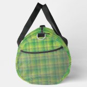 Green Blue Checker Abstract Pattern Large Duffle Bag (Rechts)