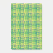 Green Blue Checker Abstract Pattern Post-it Klebezettel (Vorderseite)