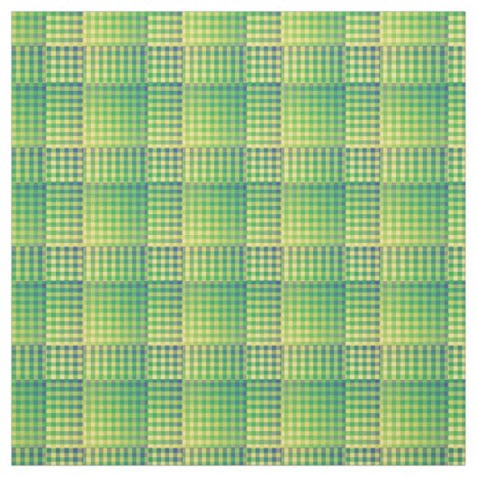 Green Blue Checker Abstract Pattern Stoff (Muster)