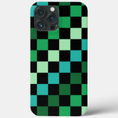 Green Blue Checkered Gingham Pattern Case-Mate iPhone Hülle (Rückseite)