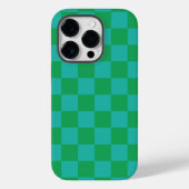 Green Blue Checkered Gingham Pattern Case-Mate iPhone Hülle (Rückseite)