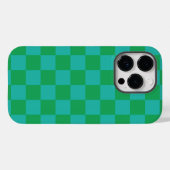 Green Blue Checkered Gingham Pattern Case-Mate iPhone Hülle (Rückseite (Horizontal))