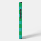 Green Blue Checkered Gingham Pattern Case-Mate iPhone Hülle (Rückseite / Links)