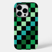 Green Blue Checkered Gingham Pattern Case-Mate iPhone Hülle (Rückseite)