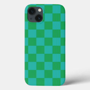 Green Blue Checkered Gingham Pattern Case-Mate iPhone Hülle
