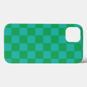 Green Blue Checkered Gingham Pattern Case-Mate iPhone Hülle (Rückseite (Horizontal))