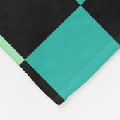 Green Blue Checkered Gingham Pattern Fleecedecke (Ecke)