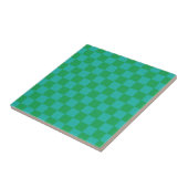Green Blue Checkered Gingham Pattern Fliese (Seite)