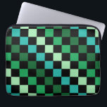 Green Blue Checkered Gingham Pattern Laptopschutzhülle<br><div class="desc">Green Blue Checkered Gingham Pattern</div>