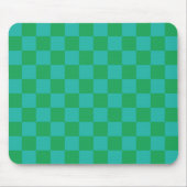 Green Blue Checkered Gingham Pattern Mousepad (Vorne)